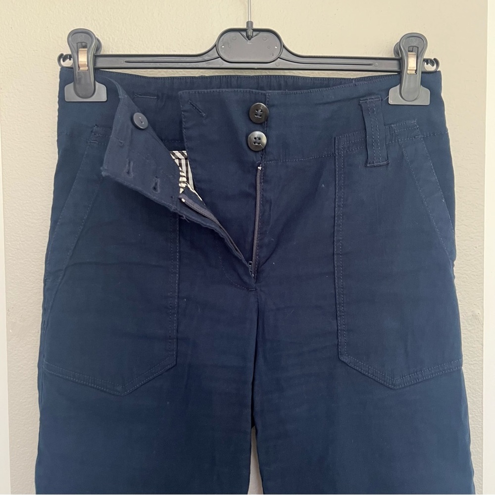 Maeve Anthropologie The Naomi Pants – High Waisted Flare - Navy Blue - Size 2 - Picture 6 of 12